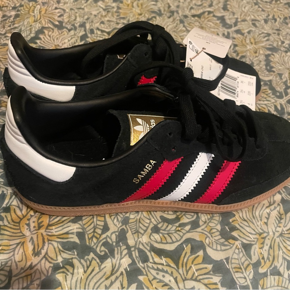 SOLD Adidas Samba Black and Red Sneakers